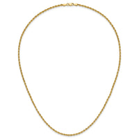14k 2.25mm D/C Rope with Lobster Clasp Chain-018L-20