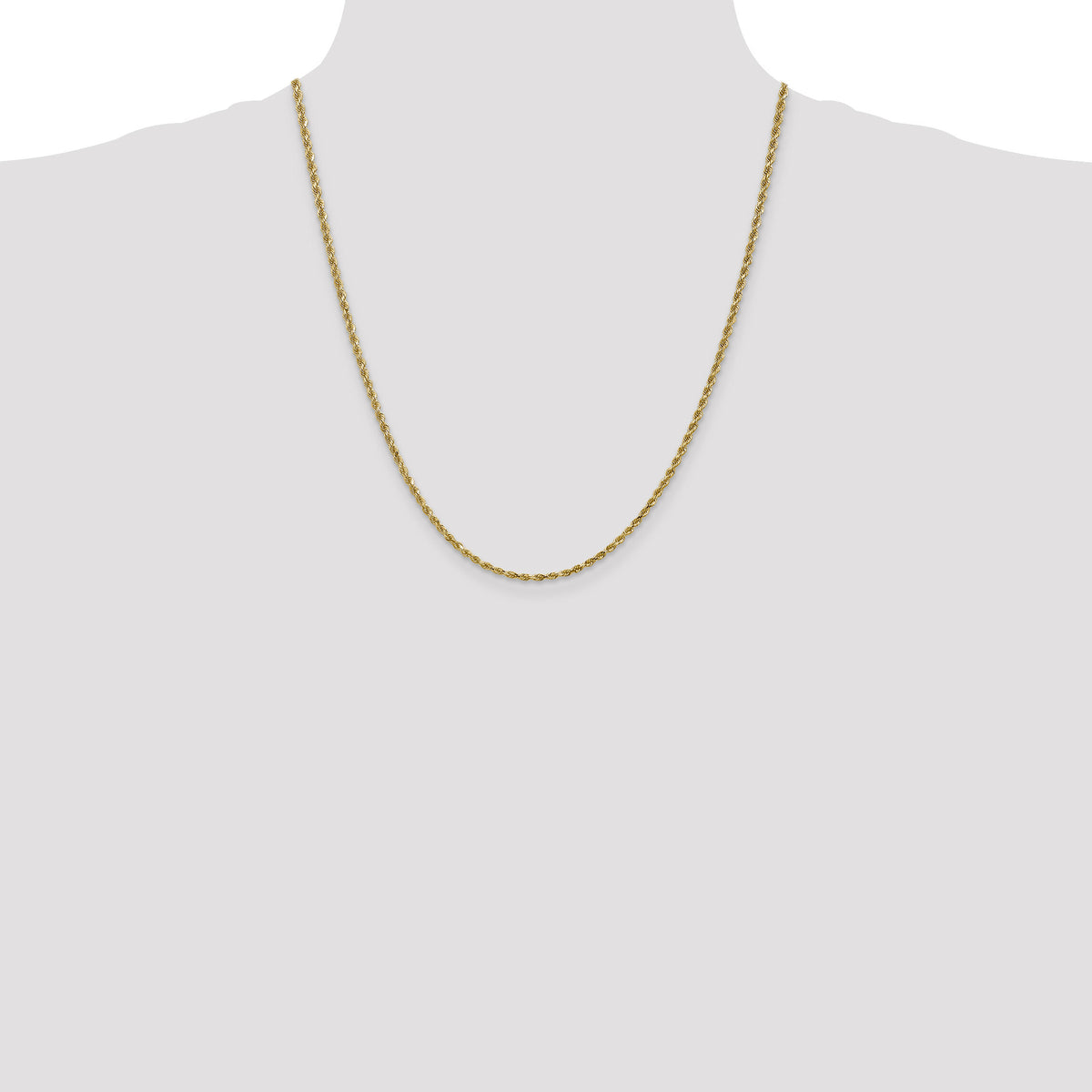 14k 2.25mm D/C Rope with Lobster Clasp Chain-018L-22