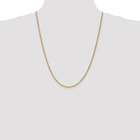 14K 24 inch 2.25mm Diamond-cut Rope with Lobster Clasp Chain-018L-24