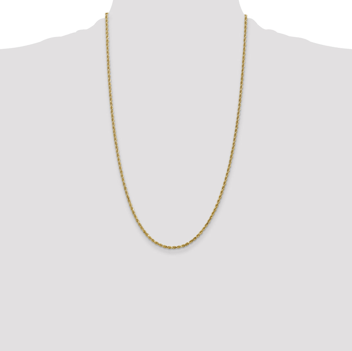 14k 2.25mm D/C Rope with Lobster Clasp Chain-018L-26