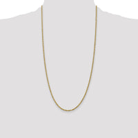 14k 2.25mm D/C Rope with Lobster Clasp Chain-018L-28
