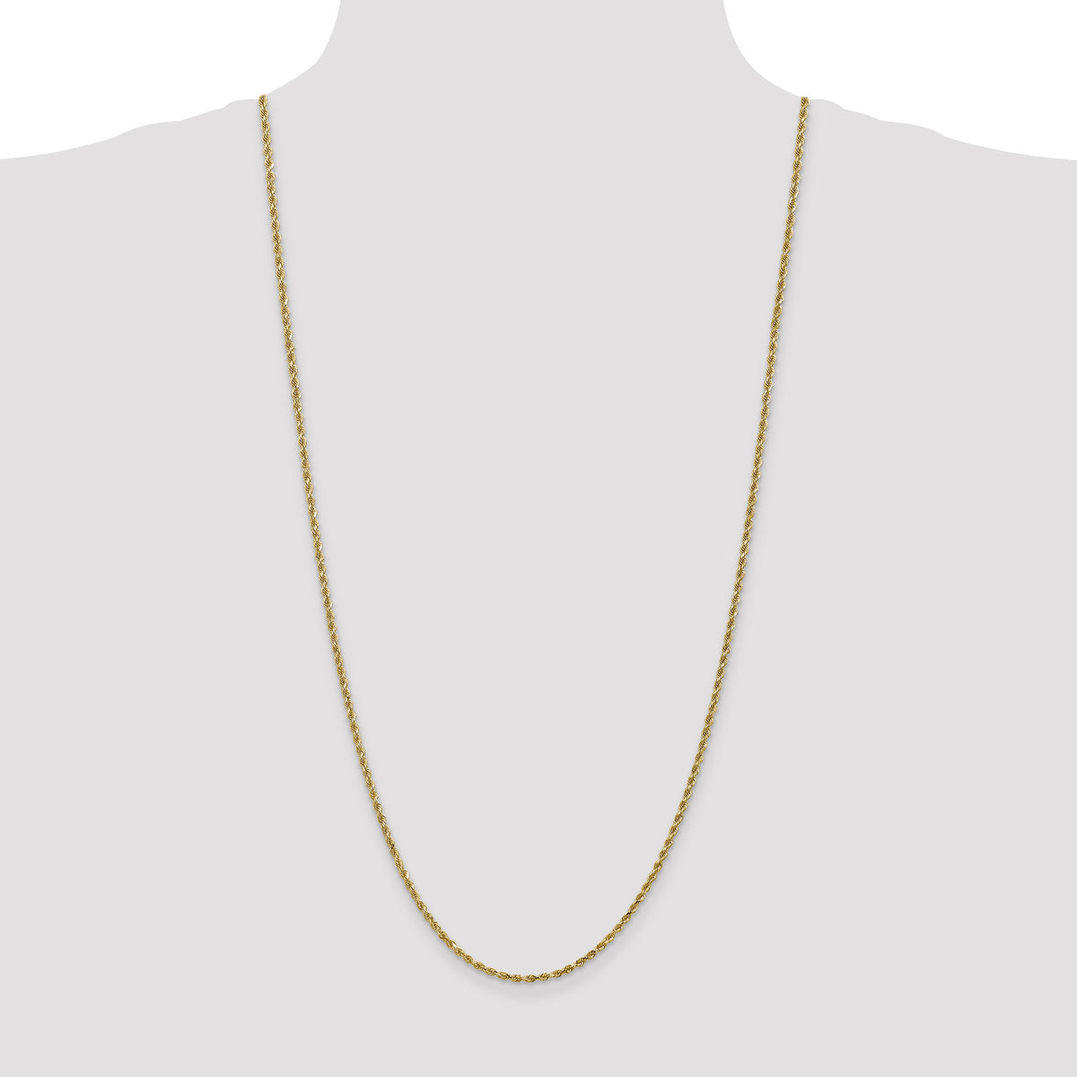 14k 2.25mm D/C Rope with Lobster Clasp Chain-018L-30