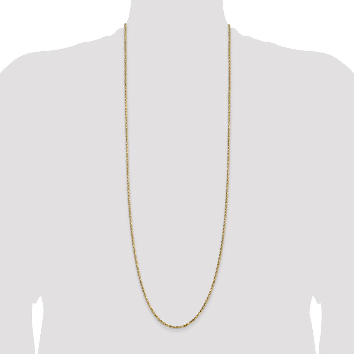 14k 2.25mm D/C Rope with Lobster Clasp Chain-018L-36