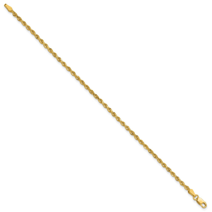 14k 2.25mm D/C Rope with Lobster Clasp Chain-018L-8