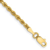 14K 9 inch 2.25mm Diamond-cut Rope with Lobster Clasp Anklet-018L-9