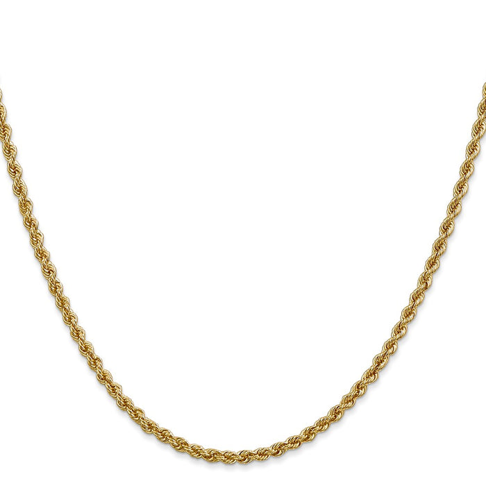 14K 24 inch 2.5mm Regular Rope with Lobster Clasp Chain-018S-24