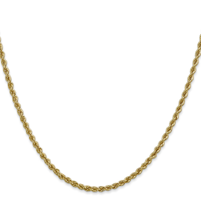 14k 2.5mm Regular Rope Chain-018S-18