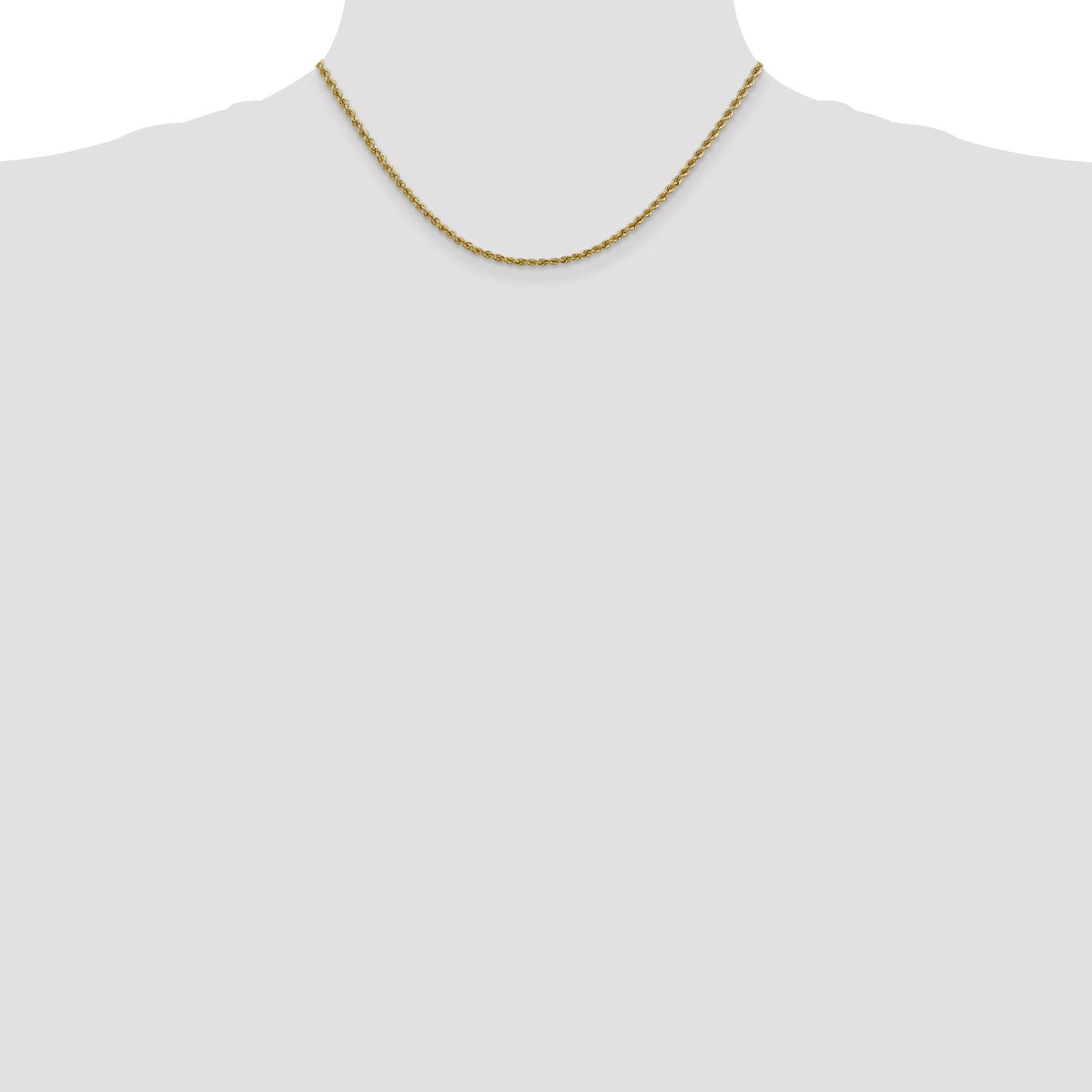 14k 2.5mm Regular Rope Chain-018S-16