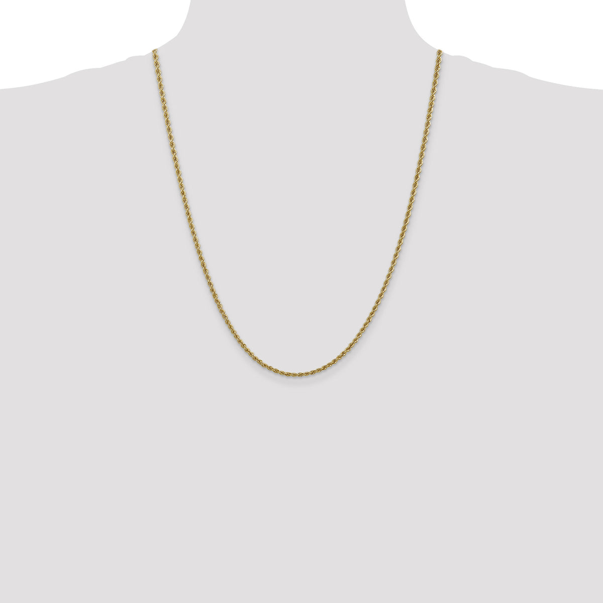 14k 2.5mm Regular Rope Chain-018S-24