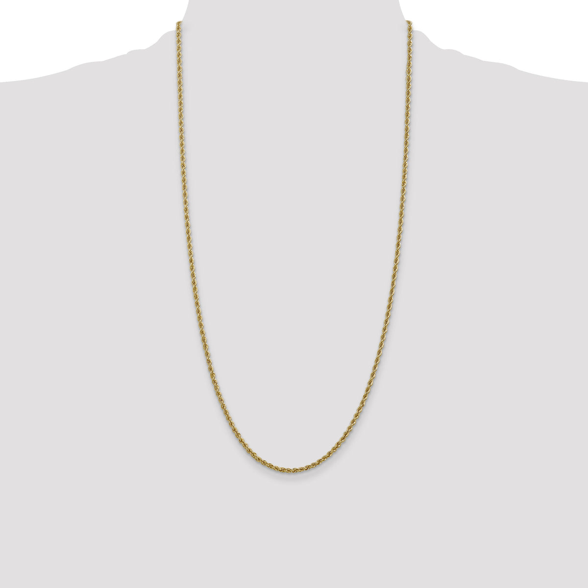 14k 2.5mm Regular Rope Chain-018S-28