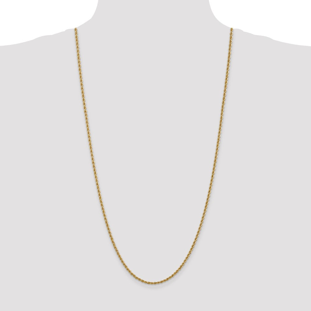 14K 30 inch 2.5mm Regular Rope with Lobster Clasp Chain-018S-30