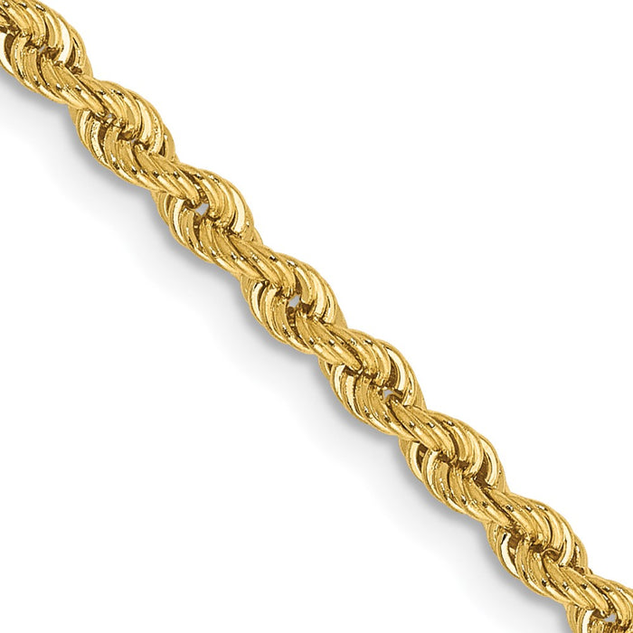 14K 24 inch 2.5mm Regular Rope with Lobster Clasp Chain-018S-24