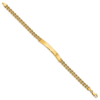14k Two Strand Rope ID Bracelet-018SD-7