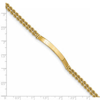 14k Two Strand Rope ID Bracelet-018SD-8