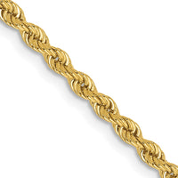 14K 30 inch 2.5mm Regular Rope with Lobster Clasp Chain-018S-30