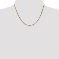 14k Tri-Color 2.5mm D/C Rope Chain-018TC-18