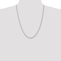 14k White Gold 2.25mm D/C Rope with Lobster Clasp Chain-018W-24