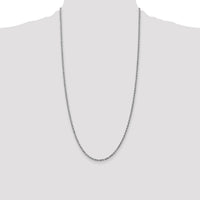 14k White Gold 2.25mm D/C Rope with Lobster Clasp Chain-018W-28