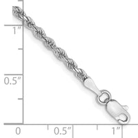 10k White Gold 2.25mm Diamond-cut Rope Chain-10K018W-8