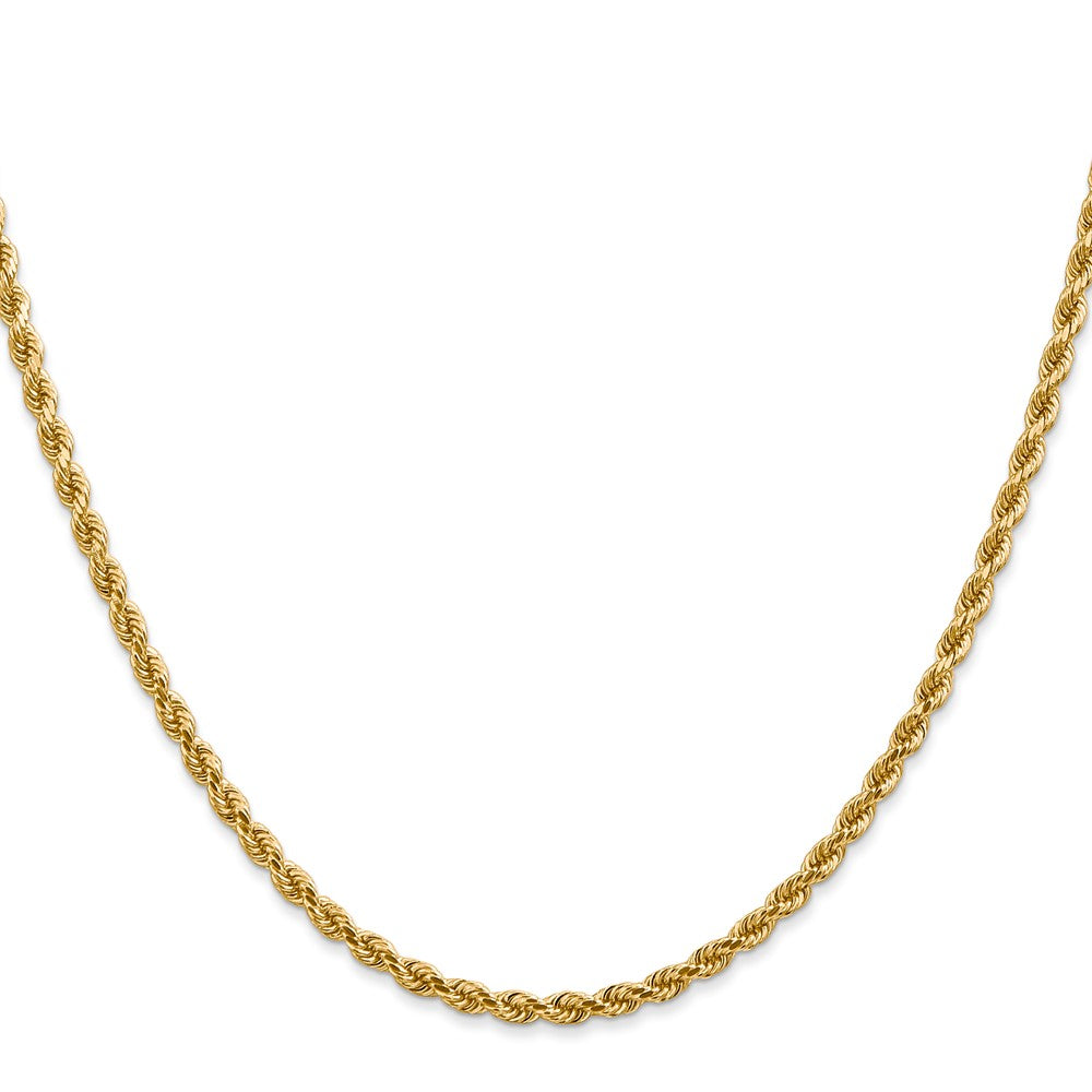 14K 36 inch 2.75mm Diamond-cut Rope with Lobster Clasp Chain-021L-36
