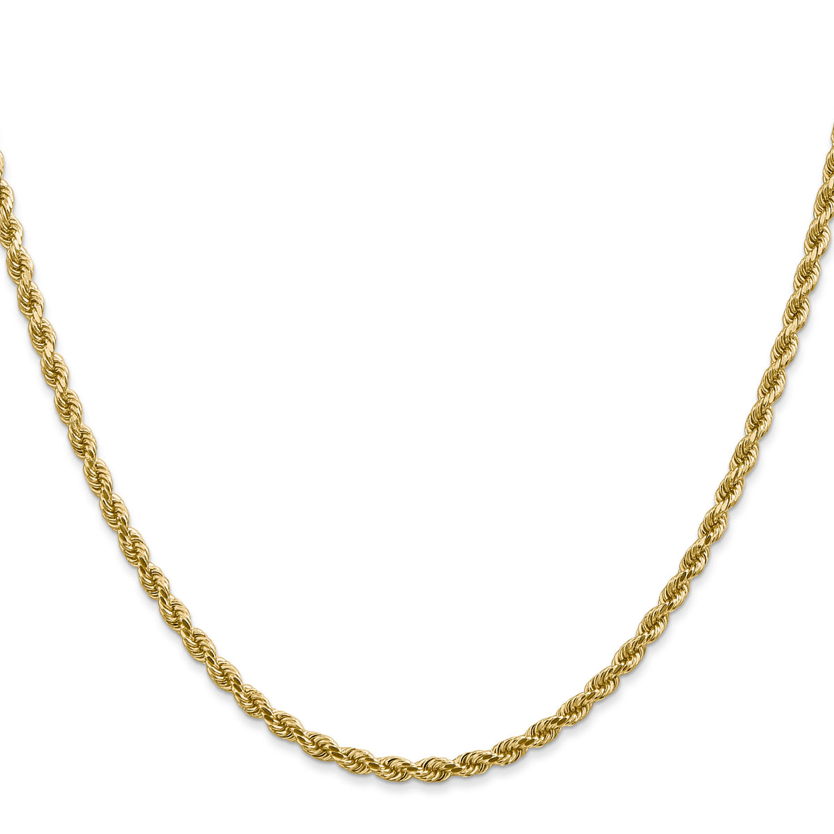 14k 2.75mm Diamond-cut Rope with Lobster Clasp Chain-021L-30