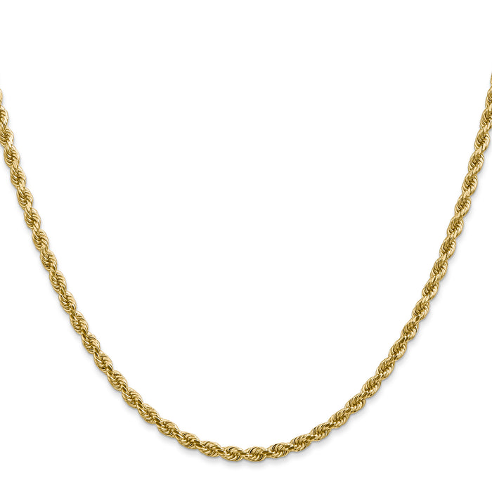 14k 2.75mm Diamond-cut Rope with Lobster Clasp Chain-021L-36