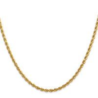 14K 24 inch 2.75mm Diamond-cut Rope with Lobster Clasp Chain-021L-24