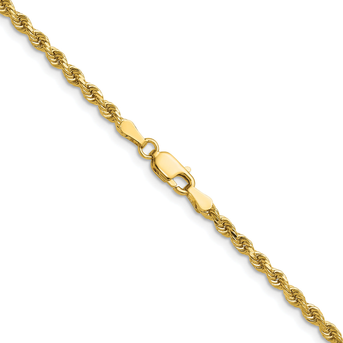14k 2.75mm Diamond-cut Rope with Lobster Clasp Chain-021L-30