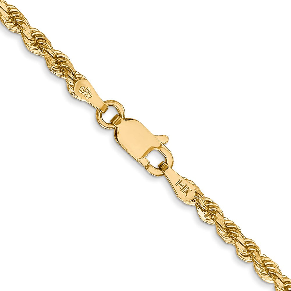 14K 24 inch 2.75mm Diamond-cut Rope with Lobster Clasp Chain-021L-24