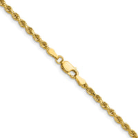 14k 2.75mm Diamond-cut Rope with Lobster Clasp Chain-021L-28