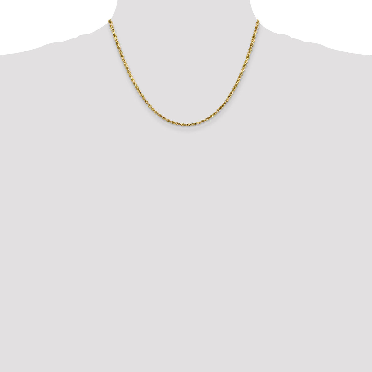 14k 2.75mm Diamond-cut Rope with Lobster Clasp Chain-021L-18