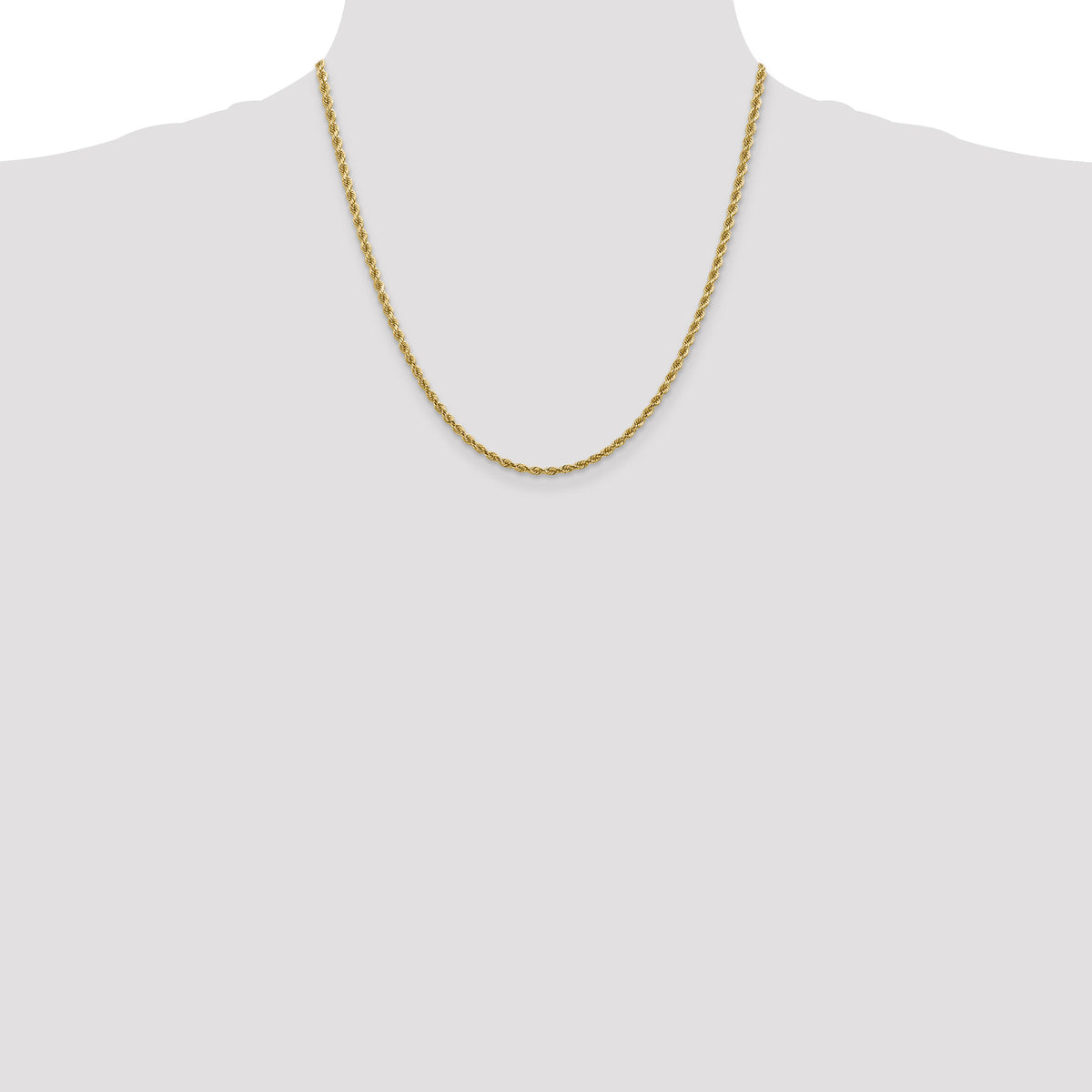 14k 2.75mm Diamond-cut Rope with Lobster Clasp Chain-021L-20