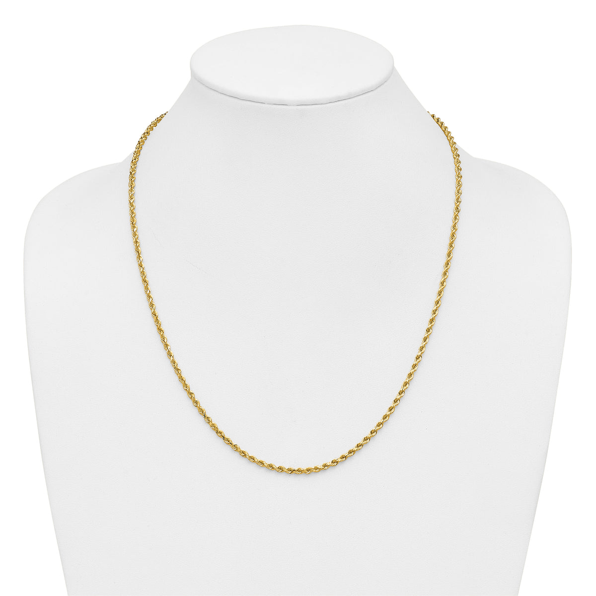 14k 2.75mm Diamond-cut Rope with Lobster Clasp Chain-021L-22
