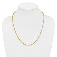 14k 2.75mm Diamond-cut Rope with Lobster Clasp Chain-021L-22