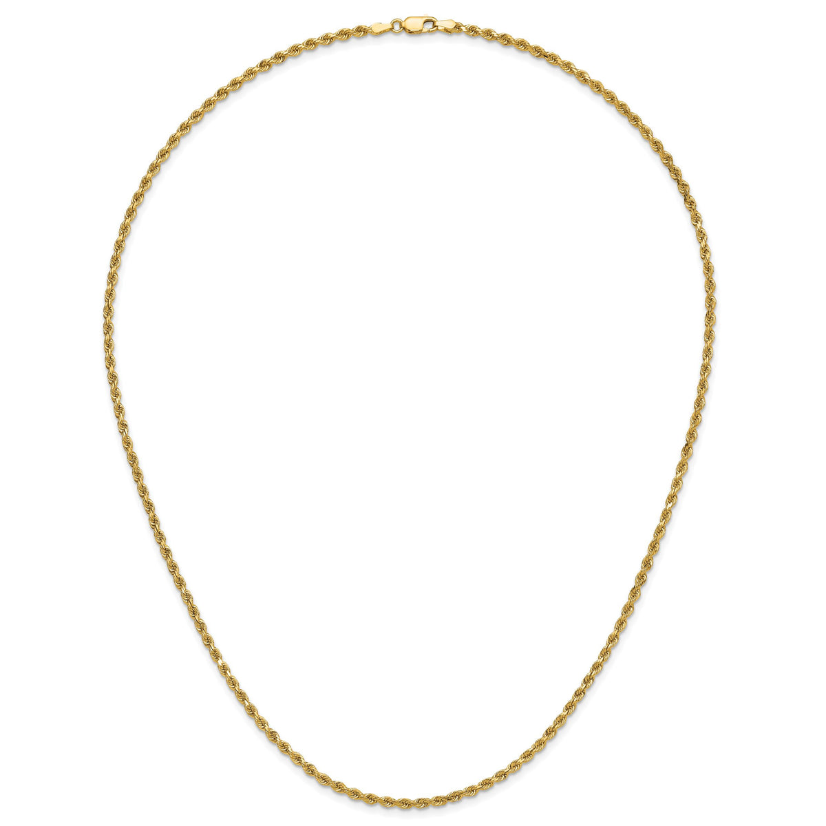 14k 2.75mm Diamond-cut Rope with Lobster Clasp Chain-021L-22