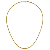 14k 2.75mm Diamond-cut Rope with Lobster Clasp Chain-021L-22