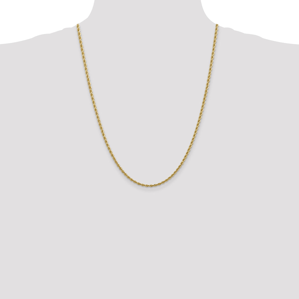 14k 2.75mm Diamond-cut Rope with Lobster Clasp Chain-021L-24