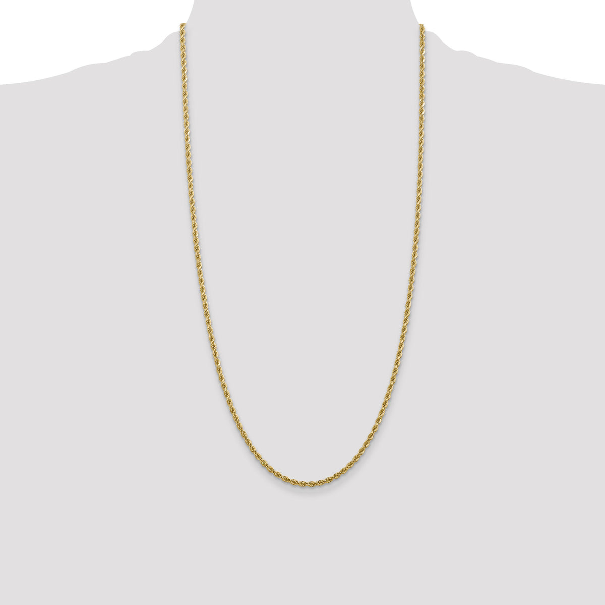 14k 2.75mm Diamond-cut Rope with Lobster Clasp Chain-021L-26