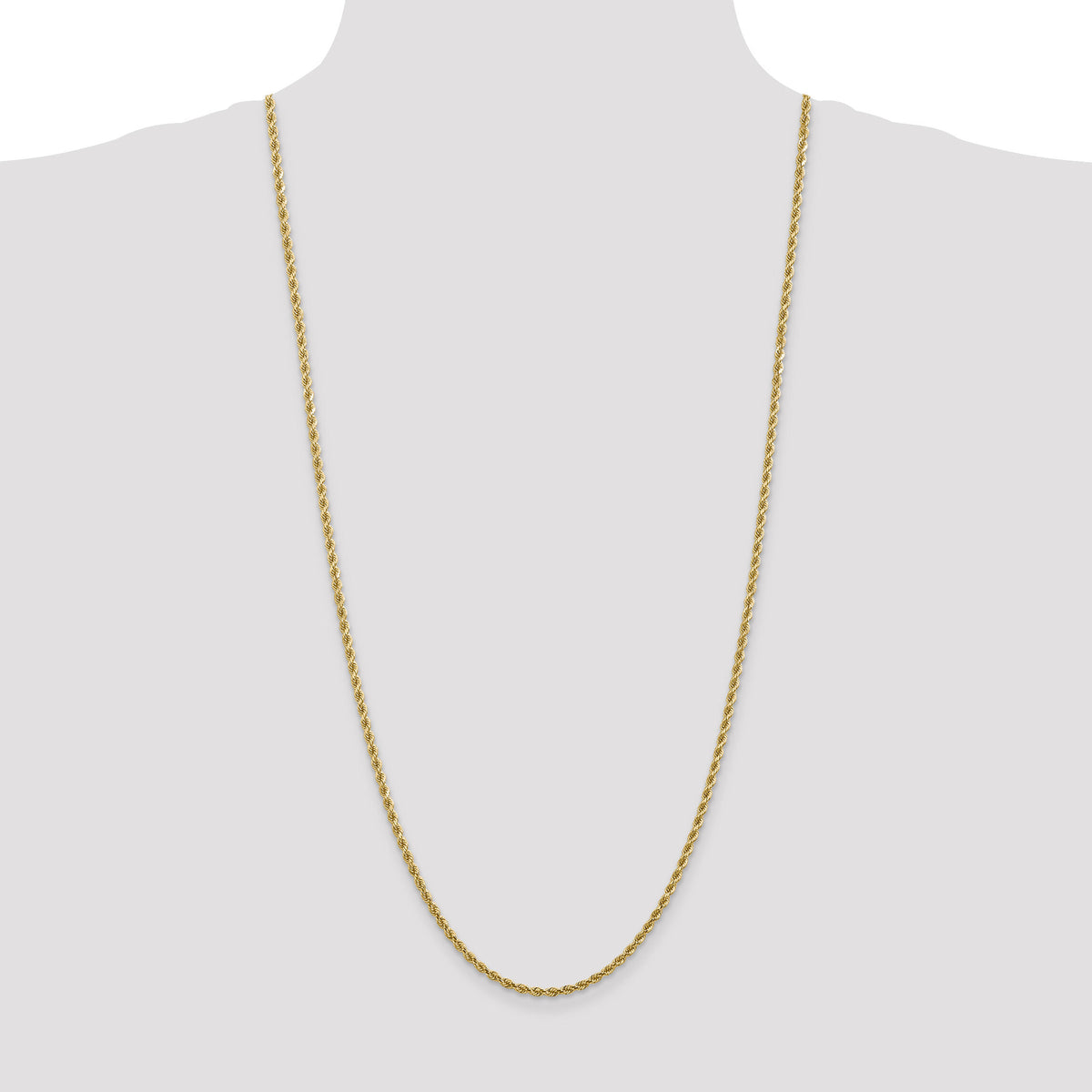 14k 2.75mm Diamond-cut Rope with Lobster Clasp Chain-021L-30
