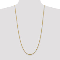 14k 2.75mm Diamond-cut Rope with Lobster Clasp Chain-021L-30