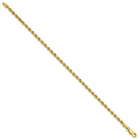 14k 2.75mm Diamond-cut Rope with Lobster Clasp Chain-021L-7