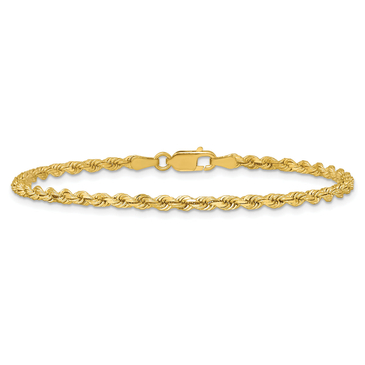 14k 2.75mm Diamond-cut Rope with Lobster Clasp Chain-021L-7