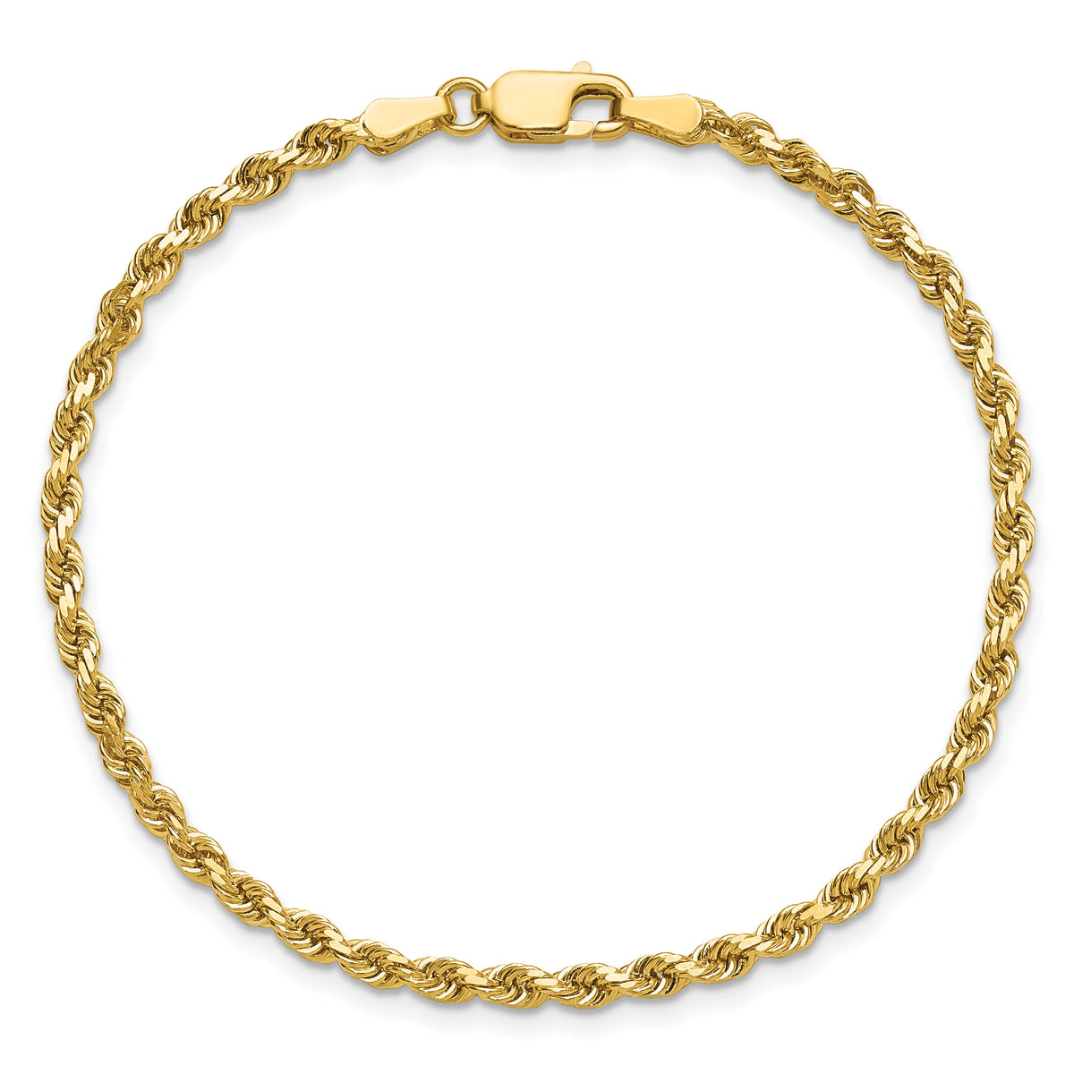 14k 2.75mm Diamond-cut Rope with Lobster Clasp Chain-021L-8