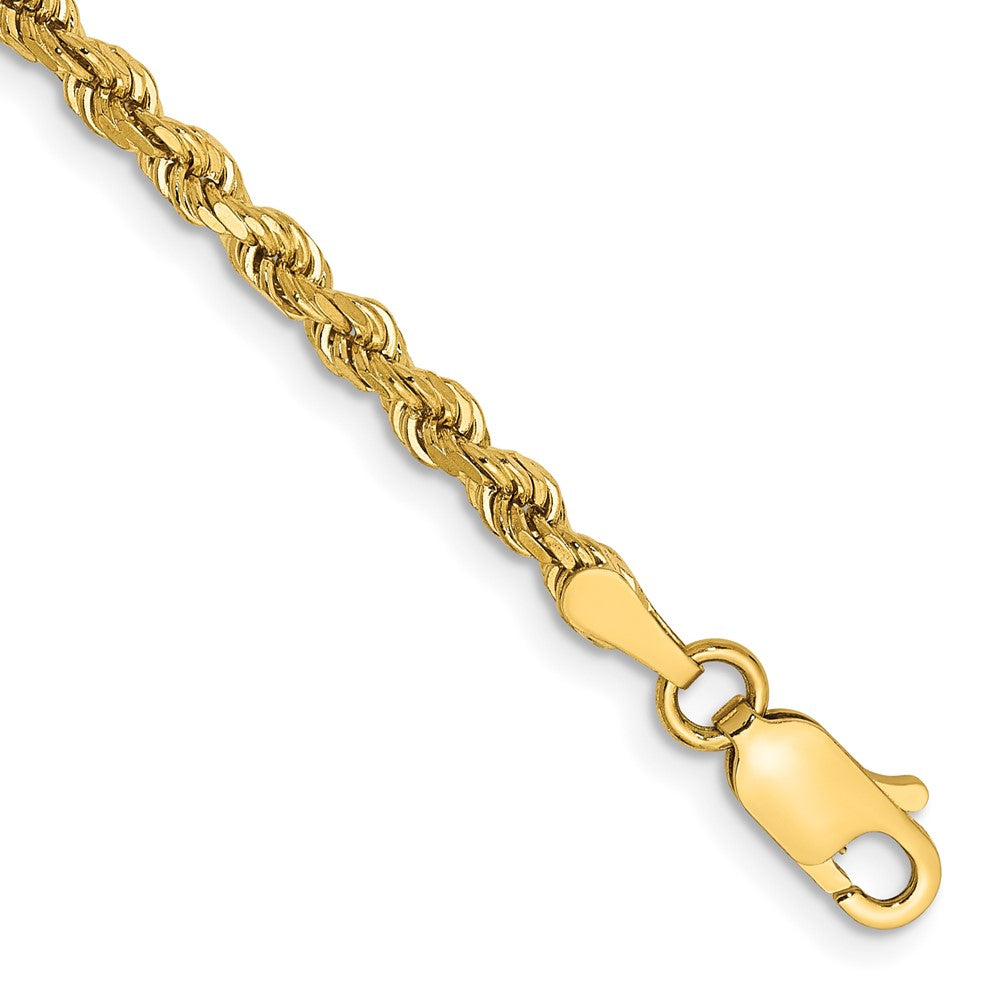 14K 9 inch 2.75mm Diamond-cut Rope with Lobster Clasp Chain-021L-9