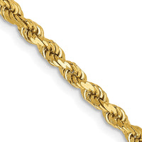 14K 36 inch 2.75mm Diamond-cut Rope with Lobster Clasp Chain-021L-36