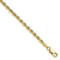 14k 2.75mm Diamond-cut Rope with Lobster Clasp Chain-021L-28