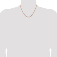14k Rose Gold 2.75mm Diamond-cut Rope with Lobster Clasp Chain-021R-18