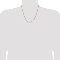 14k Rose Gold 2.75mm Diamond-cut Rope with Lobster Clasp Chain-021R-20