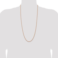 14k Rose Gold 2.75mm Diamond-cut Rope with Lobster Clasp Chain-021R-30