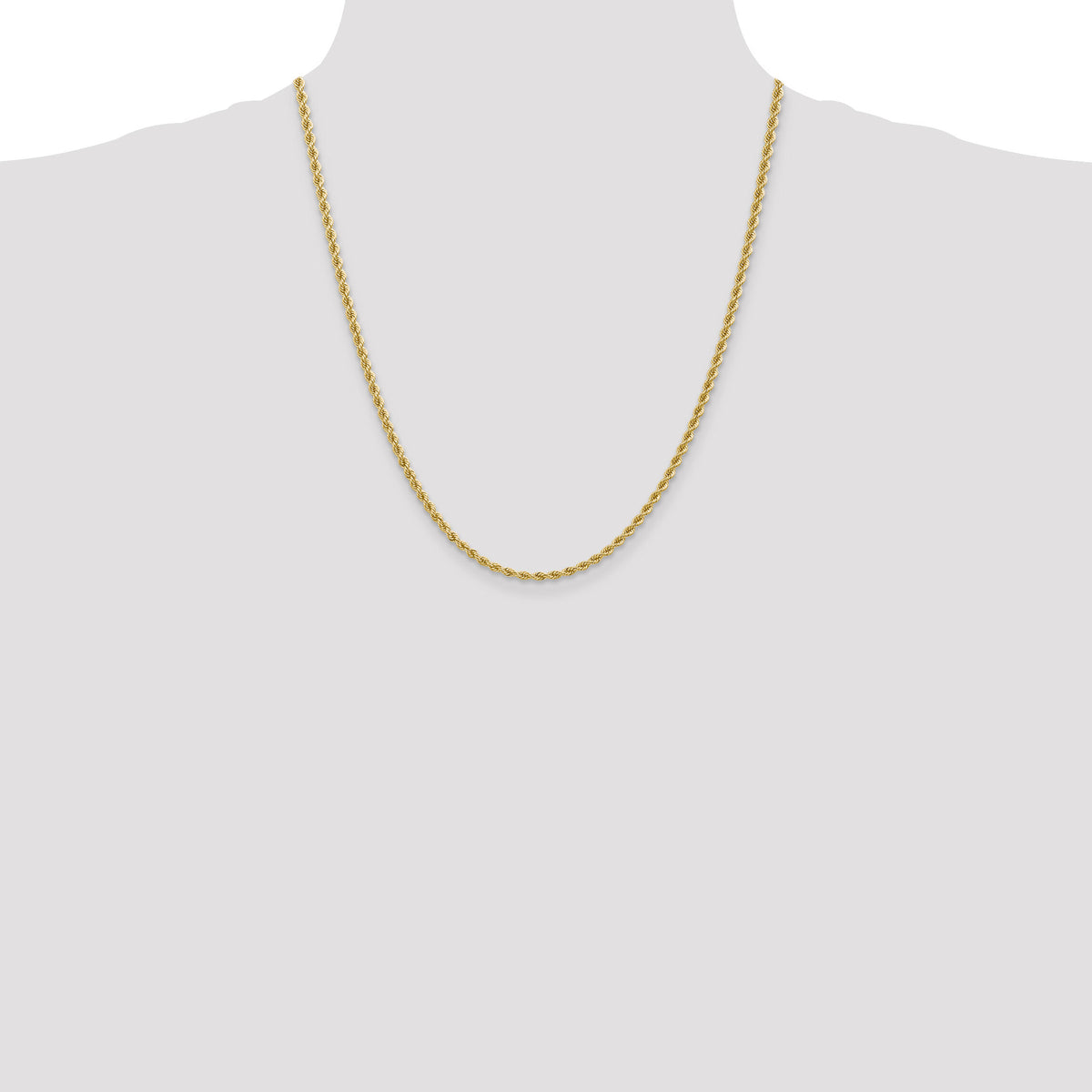 14K 2.75mm Regular Rope Chain-021S-22